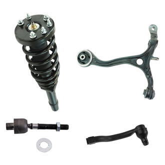 TRQ® - Front Passenger Side Complete Strut Assembly with Control Arm and Tie Rod End Kit
