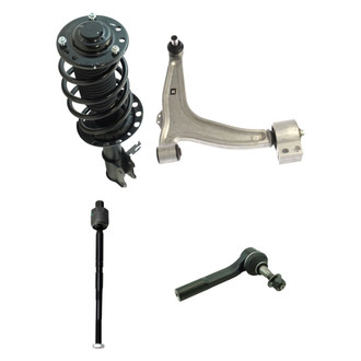 TRQ® - Front Passenger Side Complete Strut Assembly with Control Arm and Tie Rod End Kit