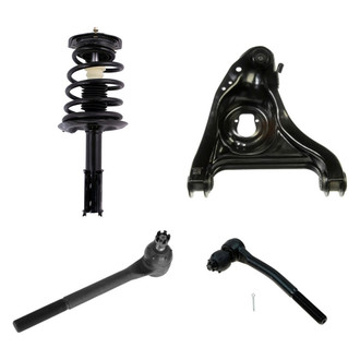TRQ® - Shock Absorber with Control Arm and Tie Rod End Kit