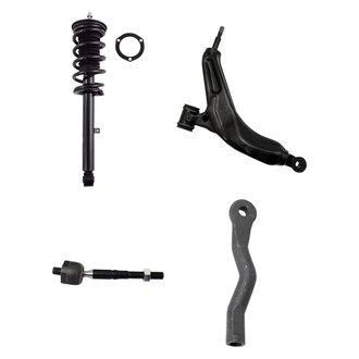 TRQ® - Front Passenger Side Complete Strut Assembly with Control Arm and Tie Rod End Kit