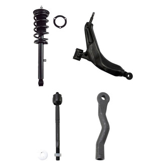 TRQ® - Front Passenger Side Complete Strut Assembly with Control Arm and Tie Rod End Kit