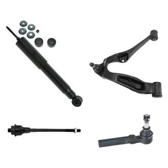 TRQ® - Front Passenger Side Shock Absorber with Control Arm and Tie Rod End Kit