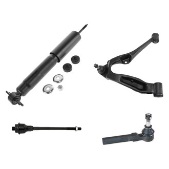TRQ® - Front Passenger Side Shock Absorber with Control Arm and Tie Rod End Kit