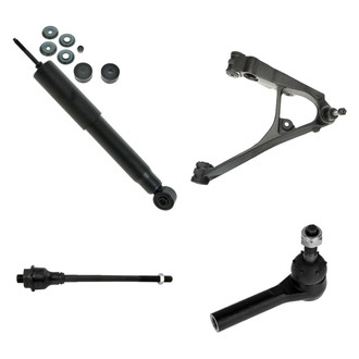 TRQ® - Front Passenger Side Shock Absorber with Control Arm and Tie Rod End Kit