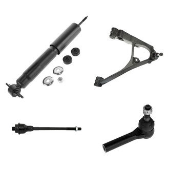 TRQ® - Front Passenger Side Shock Absorber with Control Arm and Tie Rod End Kit