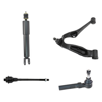 TRQ® - Front Passenger Side Shock Absorber with Control Arm and Tie Rod End Kit