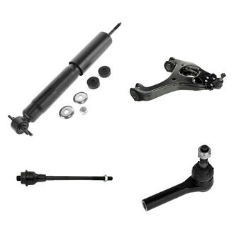 TRQ® - Front Passenger Side Shock Absorber with Control Arm and Tie Rod End Kit