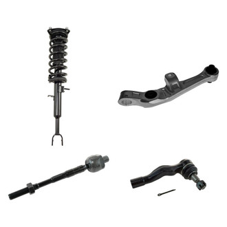 TRQ® - Front Passenger Side Complete Strut Assembly with Control Arm and Tie Rod End Kit