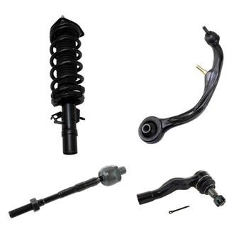 TRQ® - Front Passenger Side Complete Strut Assembly with Control Arm and Tie Rod End Kit