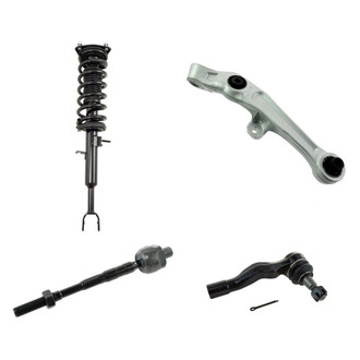 TRQ® - Front Passenger Side Complete Strut Assembly with Control Arm and Tie Rod End Kit