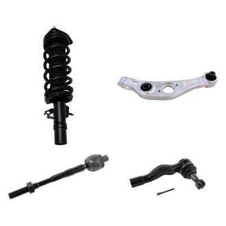 TRQ® - Front Passenger Side Complete Strut Assembly with Control Arm and Tie Rod End Kit