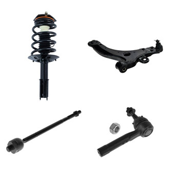 TRQ® - Front Passenger Side Complete Strut Assembly with Control Arm and Tie Rod End Kit