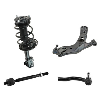 TRQ® - Front Passenger Side Complete Strut Assembly with Control Arm and Tie Rod End Kit