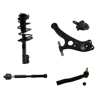 TRQ® - Front Passenger Side Complete Strut Assembly with Control Arm and Tie Rod End Kit