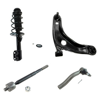 TRQ® - Front Passenger Side Complete Strut Assembly with Control Arm and Tie Rod End Kit