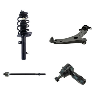 TRQ® - Front Passenger Side Complete Strut Assembly with Control Arm and Tie Rod End Kit