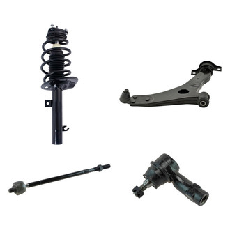 TRQ® - Front Passenger Side Complete Strut Assembly with Control Arm and Tie Rod End Kit