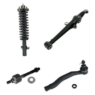 TRQ® - Front Passenger Side Complete Strut Assembly with Control Arm and Tie Rod End Kit