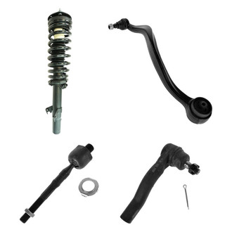 TRQ® - Shock Absorber with Control Arm and Tie Rod End Kit