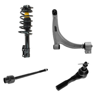 TRQ® - Front Passenger Side Complete Strut Assembly with Control Arm and Tie Rod End Kit