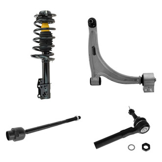 TRQ® - Front Passenger Side Complete Strut Assembly with Control Arm and Tie Rod End Kit