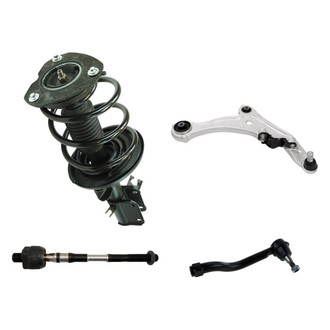 TRQ® - Front Passenger Side Complete Strut Assembly with Control Arm and Tie Rod End Kit