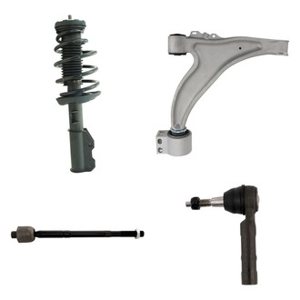 TRQ® - Front Passenger Side Complete Strut Assembly with Control Arm and Tie Rod End Kit
