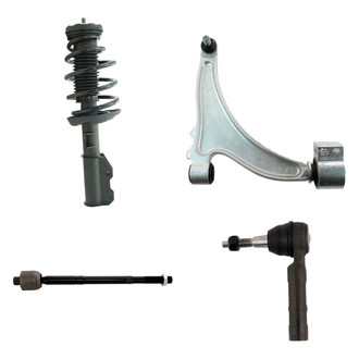 TRQ® - Front Passenger Side Complete Strut Assembly with Control Arm and Tie Rod End Kit