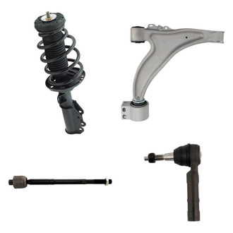 TRQ® - Front Passenger Side Complete Strut Assembly with Control Arm and Tie Rod End Kit