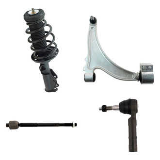 TRQ® - Front Passenger Side Complete Strut Assembly with Control Arm and Tie Rod End Kit