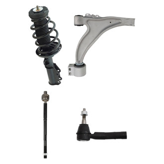 TRQ® - Front Passenger Side Complete Strut Assembly with Control Arm and Tie Rod End Kit