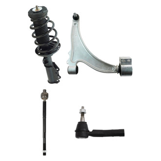 TRQ® - Front Passenger Side Complete Strut Assembly with Control Arm and Tie Rod End Kit
