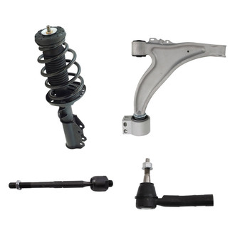 TRQ® - Front Passenger Side Complete Strut Assembly with Control Arm and Tie Rod End Kit