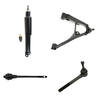 TRQ® - Front Passenger Side Shock Absorber with Control Arm and Tie Rod End Kit