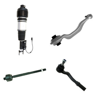 TRQ® - Front Passenger Side Shock Absorber with Control Arm and Tie Rod End Kit