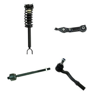 TRQ® - Front Passenger Side Complete Strut Assembly with Control Arm and Tie Rod End Kit