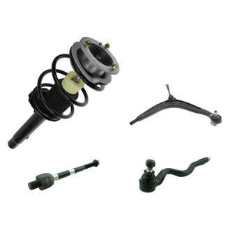 TRQ® - Front Passenger Side Complete Strut Assembly with Control Arm and Tie Rod End Kit