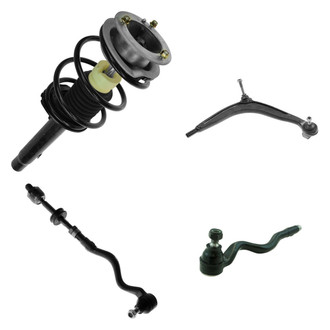 TRQ® - Front Passenger Side Complete Strut Assembly with Control Arm and Tie Rod End Kit