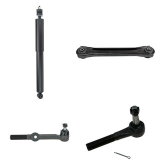 TRQ® - Front Passenger Side Shock Absorber with Control Arm and Tie Rod End Kit