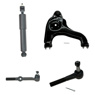 TRQ® - Front Passenger Side Shock Absorber with Control Arm and Tie Rod End Kit