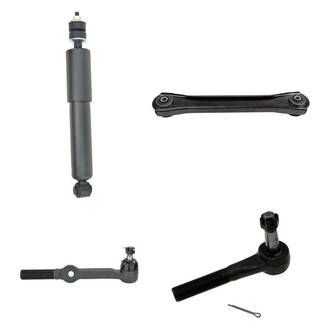 TRQ® - Front Passenger Side Shock Absorber with Control Arm and Tie Rod End Kit
