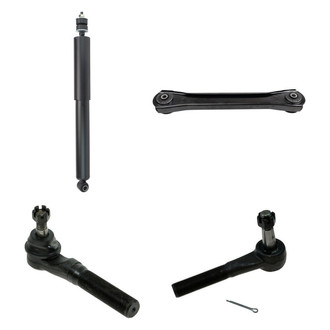 TRQ® - Front Passenger Side Shock Absorber with Control Arm and Tie Rod End Kit