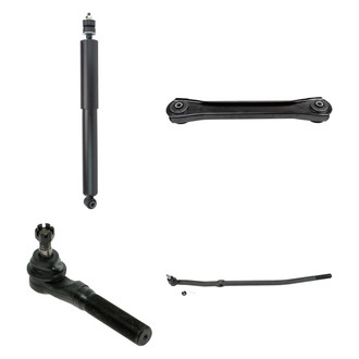 TRQ® - Front Passenger Side Shock Absorber with Control Arm and Tie Rod End Kit