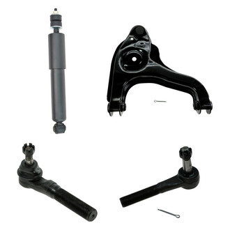 TRQ® - Front Passenger Side Shock Absorber with Control Arm and Tie Rod End Kit
