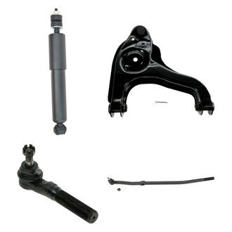 TRQ® - Front Passenger Side Shock Absorber with Control Arm and Tie Rod End Kit