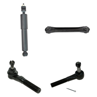TRQ® - Front Passenger Side Shock Absorber with Control Arm and Tie Rod End Kit
