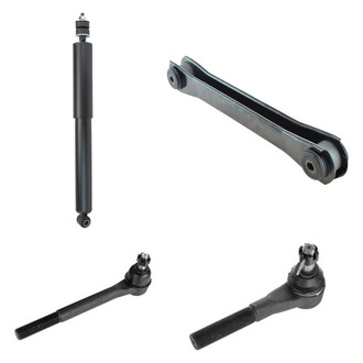 TRQ® - Front Passenger Side Shock Absorber with Control Arm and Tie Rod End Kit