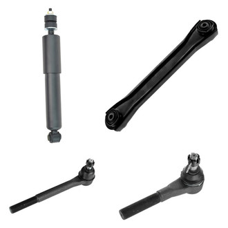 TRQ® - Front Passenger Side Shock Absorber with Control Arm and Tie Rod End Kit