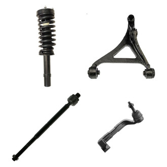 TRQ® - Front Passenger Side Complete Strut Assembly with Control Arm and Tie Rod End Kit