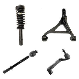 TRQ® - Front Passenger Side Complete Strut Assembly with Control Arm and Tie Rod End Kit